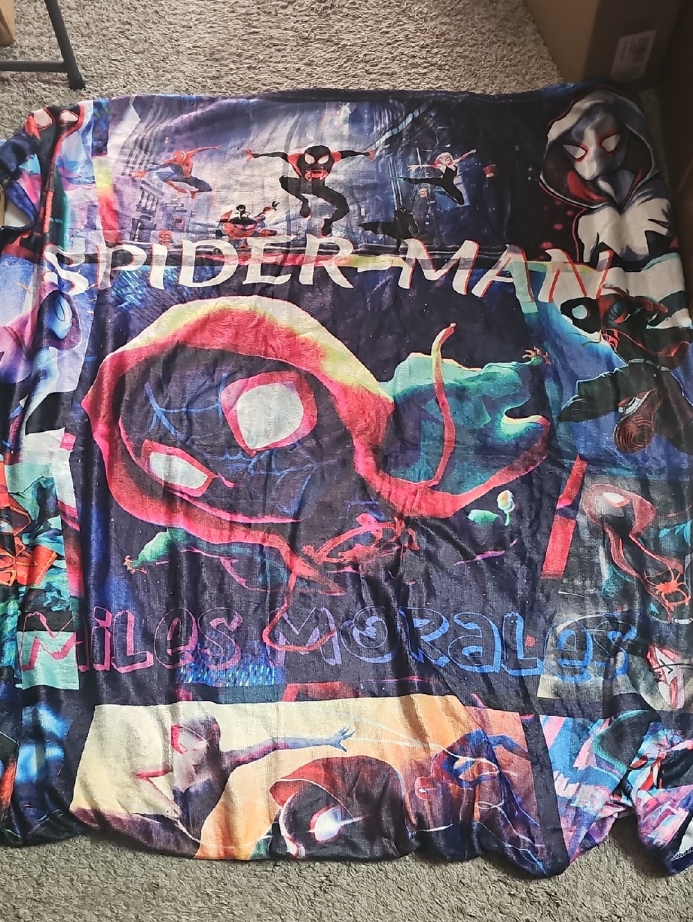 Spider Man Miles Morales Throw Blanket Super Soft NEW!